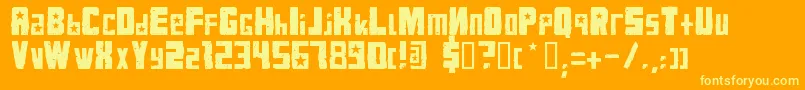 KonqaBlack Font – Yellow Fonts on Orange Background