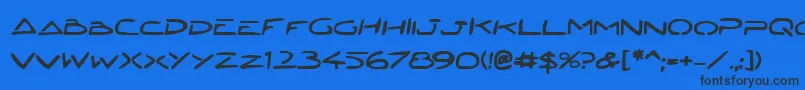 JettaTechBold Font – Black Fonts on Blue Background