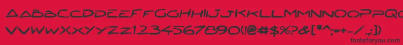 JettaTechBold-Schriftart – Schwarze Schriften auf rotem Hintergrund