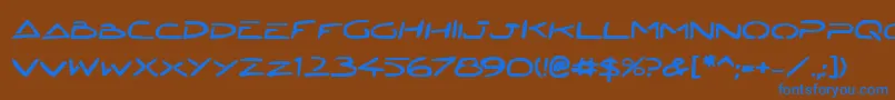 JettaTechBold Font – Blue Fonts on Brown Background