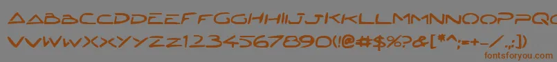 JettaTechBold Font – Brown Fonts on Gray Background