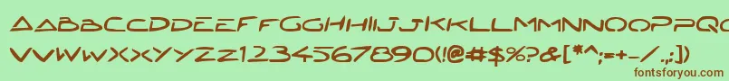 JettaTechBold Font – Brown Fonts on Green Background