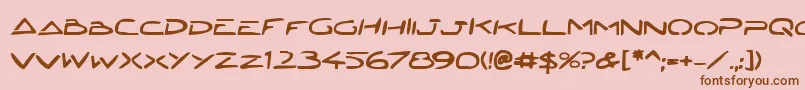 JettaTechBold Font – Brown Fonts on Pink Background