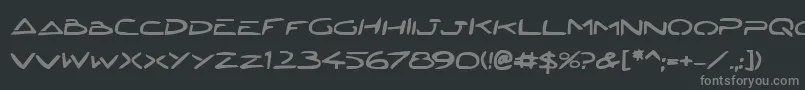 フォントJettaTechBold – 黒い背景に灰色の文字