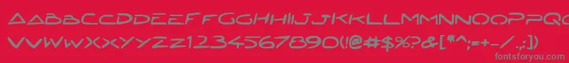 JettaTechBold-Schriftart – Graue Schriften auf rotem Hintergrund