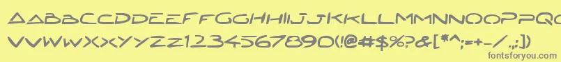 JettaTechBold Font – Gray Fonts on Yellow Background