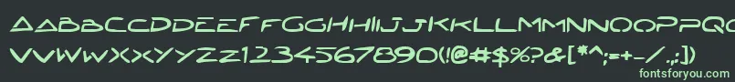 JettaTechBold Font – Green Fonts on Black Background
