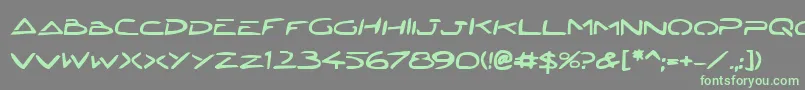 JettaTechBold Font – Green Fonts on Gray Background