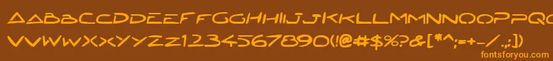 JettaTechBold Font – Orange Fonts on Brown Background