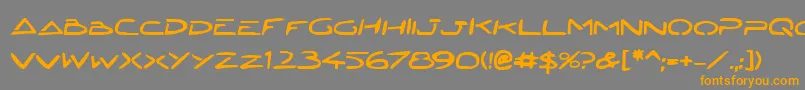 JettaTechBold Font – Orange Fonts on Gray Background