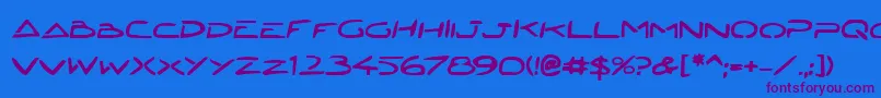 JettaTechBold Font – Purple Fonts on Blue Background