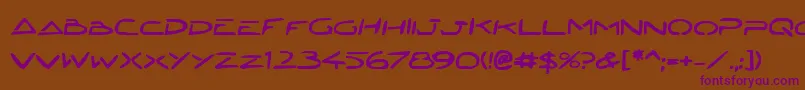 JettaTechBold Font – Purple Fonts on Brown Background