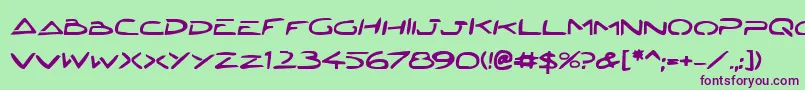 JettaTechBold Font – Purple Fonts on Green Background
