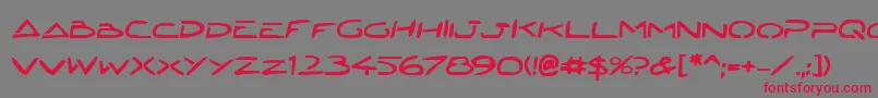 JettaTechBold Font – Red Fonts on Gray Background