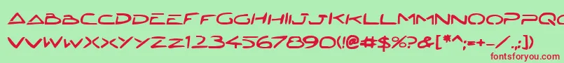 JettaTechBold Font – Red Fonts on Green Background