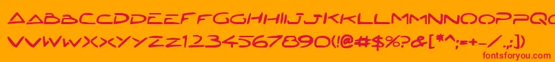 JettaTechBold Font – Red Fonts on Orange Background