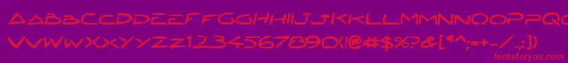 JettaTechBold Font – Red Fonts on Purple Background
