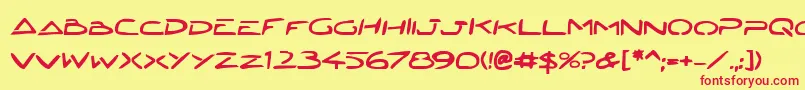 JettaTechBold Font – Red Fonts on Yellow Background