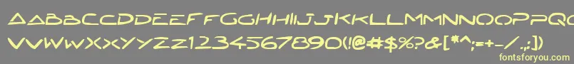 JettaTechBold Font – Yellow Fonts on Gray Background