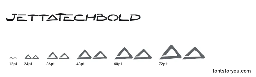 JettaTechBold Font Sizes