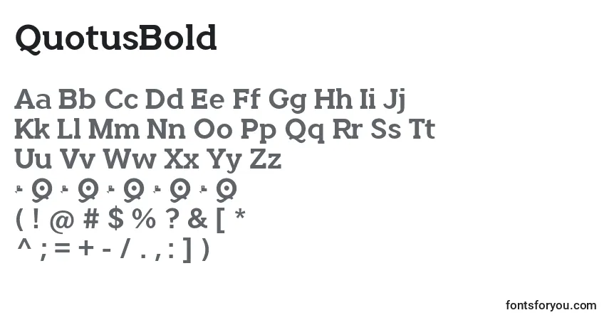 QuotusBold-fontti – aakkoset, numerot, erikoismerkit