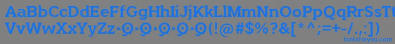 QuotusBold Font – Blue Fonts on Gray Background