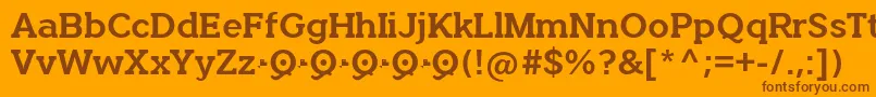 QuotusBold Font – Brown Fonts on Orange Background