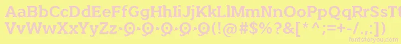 QuotusBold Font – Pink Fonts on Yellow Background