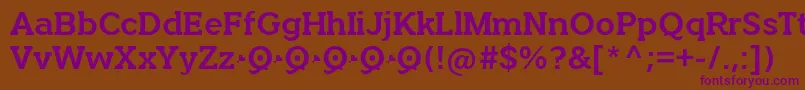 QuotusBold Font – Purple Fonts on Brown Background