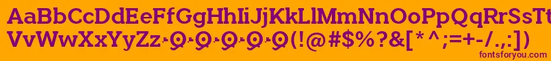 QuotusBold Font – Purple Fonts on Orange Background