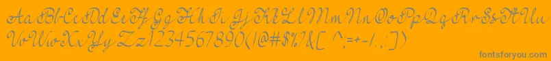 FeelMyHeartOtf-Schriftart – Graue Schriften auf orangefarbenem Hintergrund