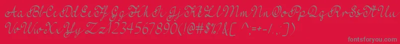 Czcionka FeelMyHeartOtf – szare czcionki na czerwonym tle