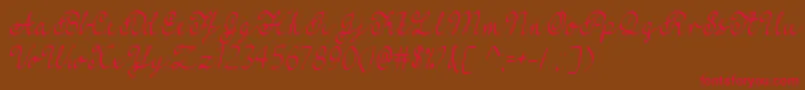 FeelMyHeartOtf Font – Red Fonts on Brown Background