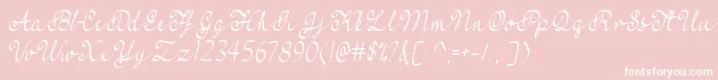 フォントFeelMyHeartOtf – ピンクの背景に白い文字