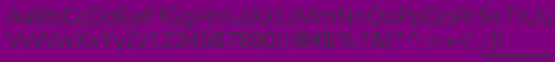 フォントPartnerlight – 紫の背景に黒い文字