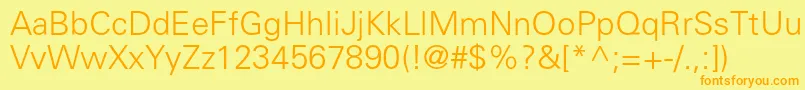 Partnerlight Font – Orange Fonts on Yellow Background