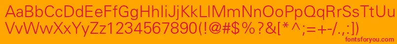 Partnerlight Font – Red Fonts on Orange Background