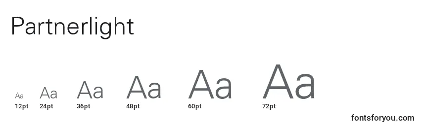 Partnerlight Font Sizes
