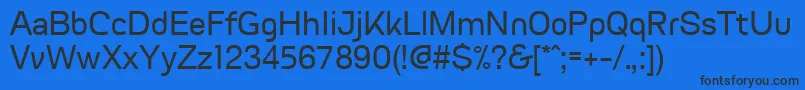 Czcionka FvgranadaRegularWebfont – czarne czcionki na niebieskim tle