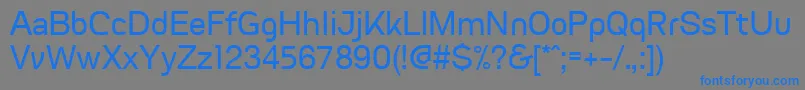FvgranadaRegularWebfont-fontti – siniset fontit harmaalla taustalla