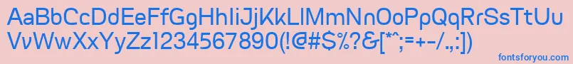 Шрифт FvgranadaRegularWebfont – синие шрифты на розовом фоне