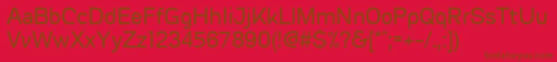 FvgranadaRegularWebfont-Schriftart – Braune Schriften auf rotem Hintergrund