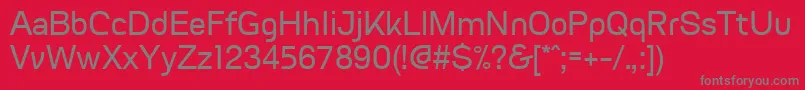 FvgranadaRegularWebfont Font – Gray Fonts on Red Background