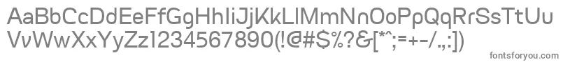 フォントFvgranadaRegularWebfont – 白い背景に灰色の文字