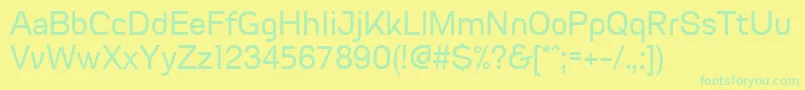 FvgranadaRegularWebfont-Schriftart – Grüne Schriften auf gelbem Hintergrund
