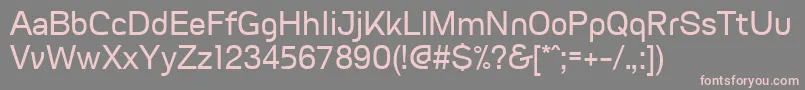 Czcionka FvgranadaRegularWebfont – różowe czcionki na szarym tle
