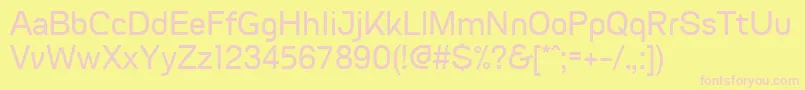FvgranadaRegularWebfont Font – Pink Fonts on Yellow Background