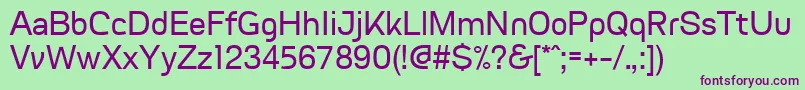 FvgranadaRegularWebfont-Schriftart – Violette Schriften auf grünem Hintergrund