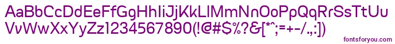 Fonte FvgranadaRegularWebfont – fontes roxas em um fundo branco
