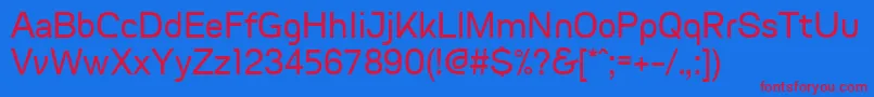 FvgranadaRegularWebfont Font – Red Fonts on Blue Background